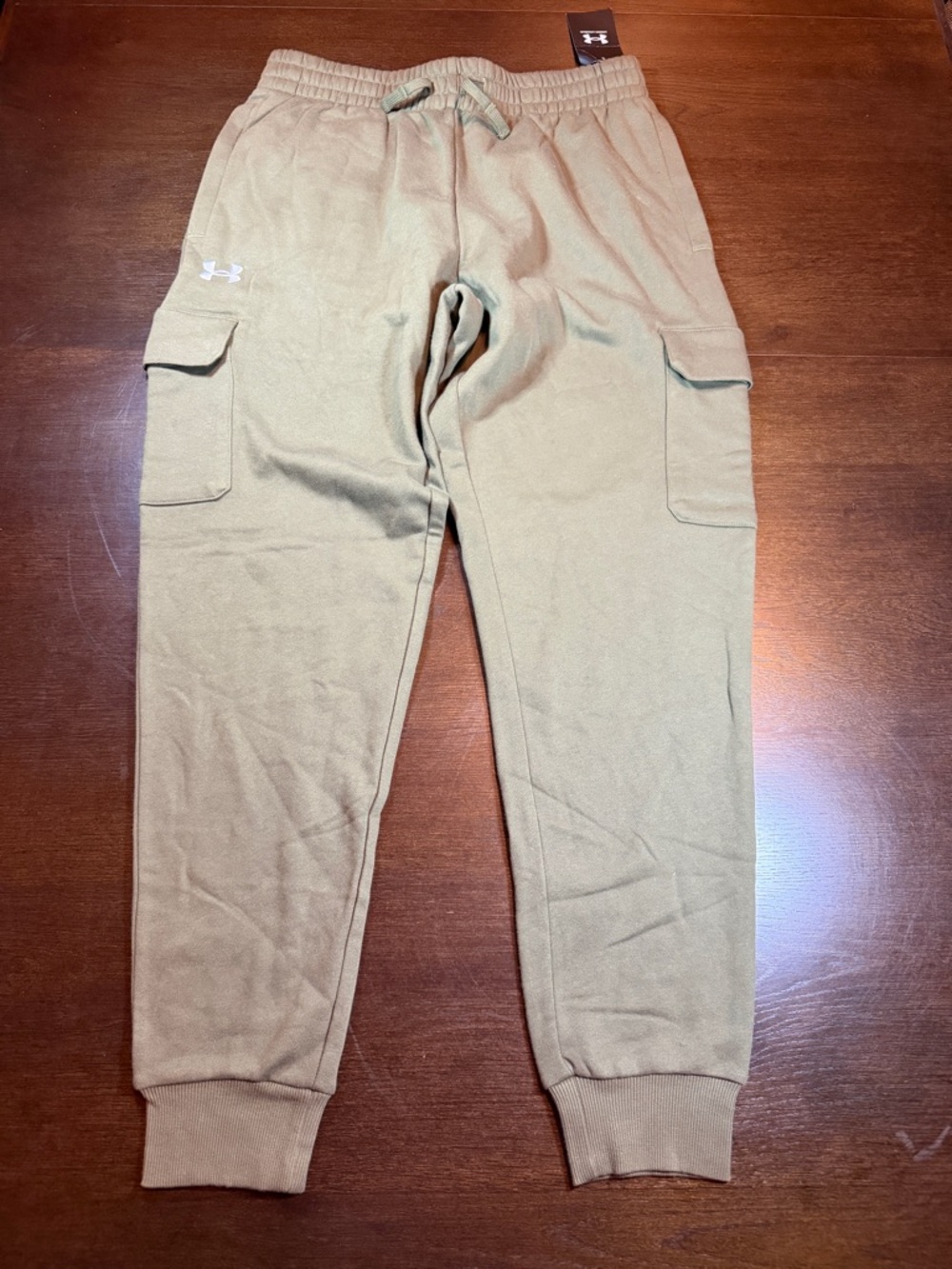 NWT Under Armour Men’s Rival Fleece Olive Drab Cargo Jogger Pants L